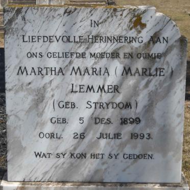 LEMMER Martha Maria nee STRYDOM 1899-1993