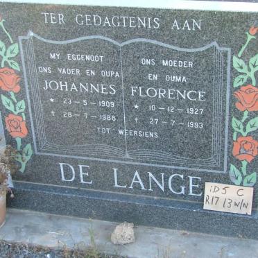 LANGE Johannes, de 1909-1988 &amp; Florence 1927-1993