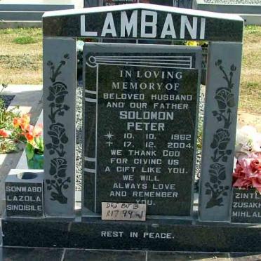 LAMBANI Solomon Peter 1962-2004