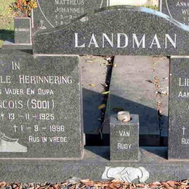 LANDMAN Francois 1925-1996 &amp; Cecelia 1930-1981