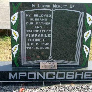 MPONGOSHE Phakamile Sidney 1946-2005