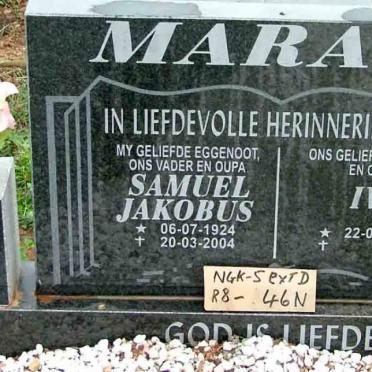 MARAIS Samuel Jakobus 1924-2004 &amp; Ivy 1931-