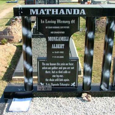 MATHANDA Mongameli Albert 1952-2006