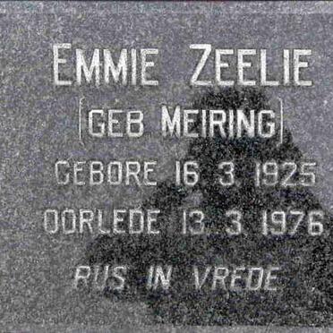 ZEELIE Emmie nee MEIRING 1925-1976