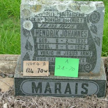 MARAIS Hendrik Johannes 1932-1962