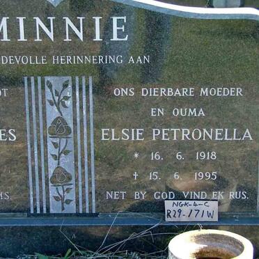 MINNIE Elsie Petronella 1918-1995