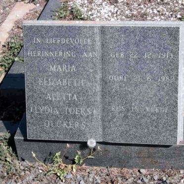 OLCKERS Maria Elizabeth Aletta 1913-1982