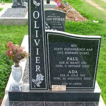 OLIVIER Paul 1921-2002 &amp; Ada 1915-2002