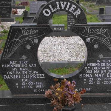 OLIVIER Daniel du Preez 1928-1984 &amp; Edna May Els 1935-2006