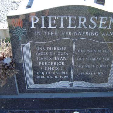 PIETERSEN Christiaan Frederick 1911-1999