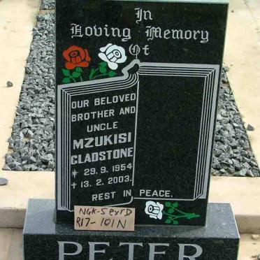 PETER Mzukisi Gladstone 1954-2003