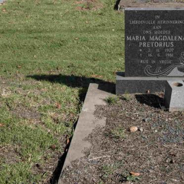 PRETORIUS Maria Magdalena 1907-1981