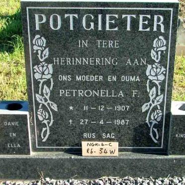 POTGIETER Petronella F. 1907-1987