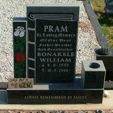 PRAM Bonakele William 1955-2006