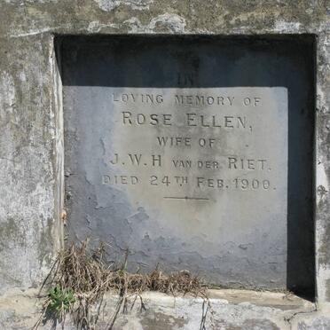 RIET Rose Ellen, van der nee BURNETT -1900