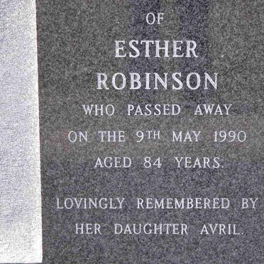 ROBINSON Esther -1990