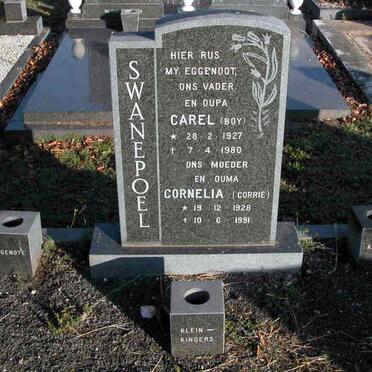 SWANEPOEL Carel 1927-1980 &amp; Cornelia 1928-1991