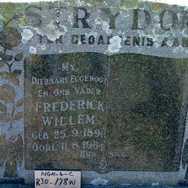 STRYDOM Frederick Willem 1891-1961