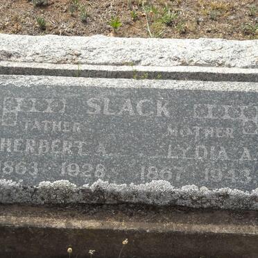 SLACK Herbert A. 1863-1928 &amp; Lydia A. JACOBS 1867-1943