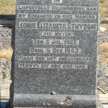 STRYDOM Leonie Elizabeth nee MEYER 1922-1942