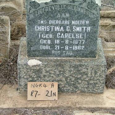 SMITH Christina C. nee CARELSE 1877-1962