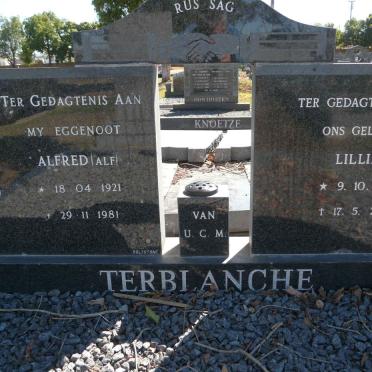 TERBLANCHE Alfred 1921-1981 &amp; Lillian 1925-2007