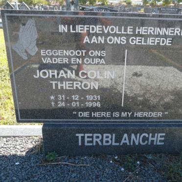 TERBLANCHE Johan Colin Theron 1931-1996