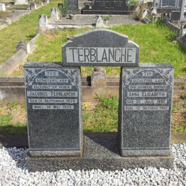 TERBLANCHE Jacobus 1878-1932 &amp; Anna Elizabeth 1890-1963