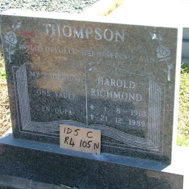 THOMPSON Harold Richmond 1910-1989
