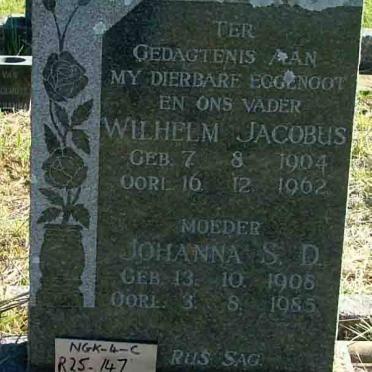 TESNAAR Wilhelm Jacobus 1904-1962 &amp; Johanna S.D. 1908-1985