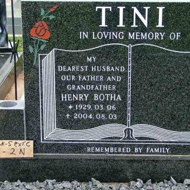 TINI Henry Botha 1929-2004