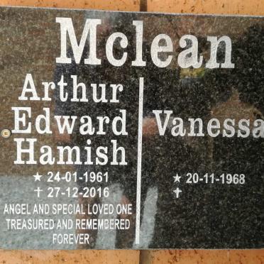 MCLEAN Arthur Edward Hamish 1961-2016 &amp; Vanessa 1968-