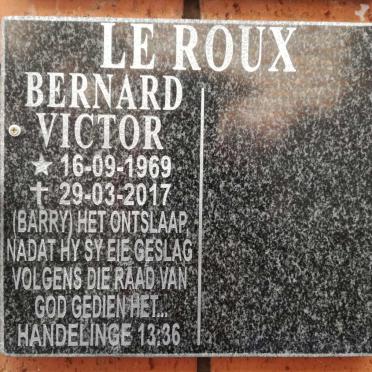 ROUX Bernard Victor, le 1969-2017