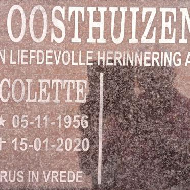 OOSTHUIZEN Colette 1956-2020