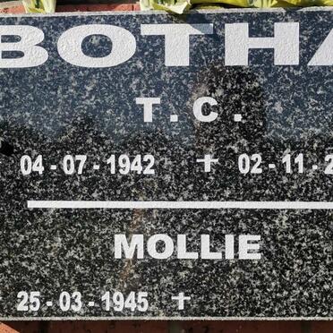 BOTHA T.C. 1942-2002 &amp; Mollie 1945-