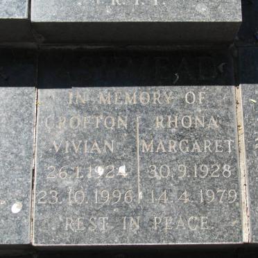 ASHMEAD Crofton Vivian 1924-1996 &amp; Rhona Margaret 1928-1979