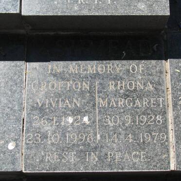 ASHMEAD Crofton Vivian 1924-1996 &amp; Rhona Margaret 1928-1979