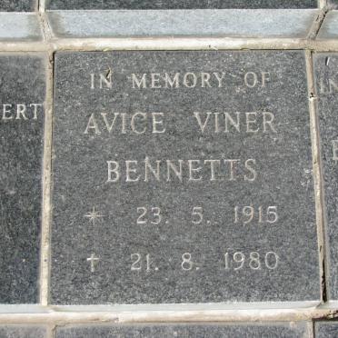 BENNETTS Avice Viner 1915-1980