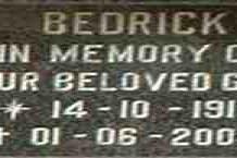 BEDRICK Gus 1919-2004