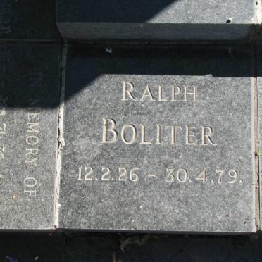BOLITER Ralph 1926-1979