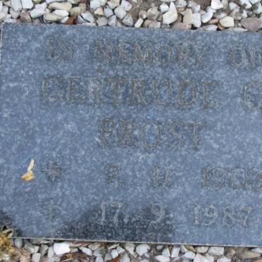 FROST Gertrude G. 1903-1987