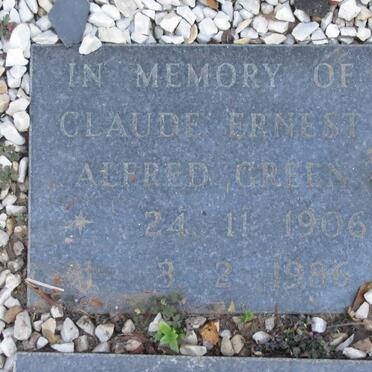 GREEN Claude Ernest Alfred 1906-1986