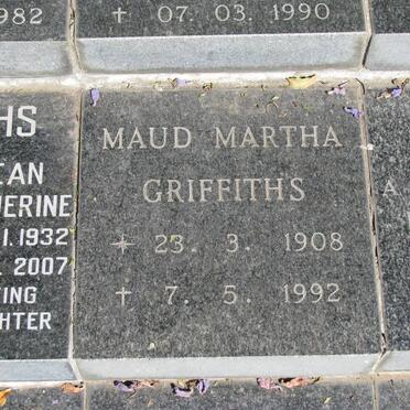 GRIFFITHS Maud Martha 1908-1992