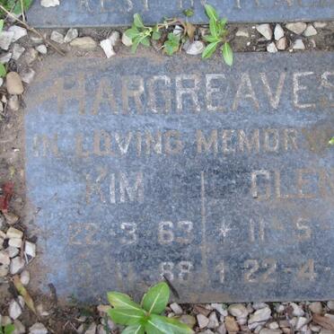 HARGREAVES Glen 1937-1994 :: HARGREAVES Kim 1963-1988