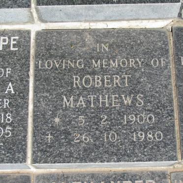 MATHEWS Robert 1900-1980
