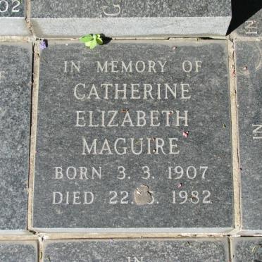 MAGUIRE Catherine Elizabeth 1907-1982