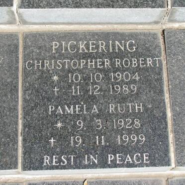 PICKERING Christopher Robert 1904-1989 &amp; Pamela Ruth 1928-1999