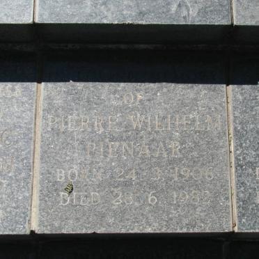 PIENAAR Pierre Wilhelm 1906-1982