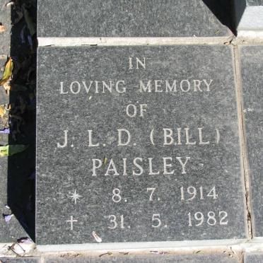 PAISLEY J.L.D. 1914-1982