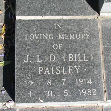 PAISLEY J.L.D. 1914-1982